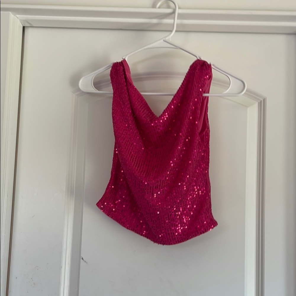 Sequin Pink Women's Top